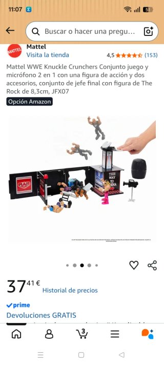 Conjunto Micrófono y Figura WWE
