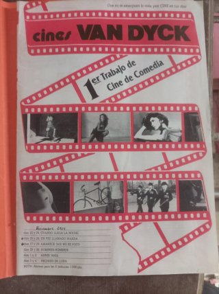Cartel Cines Van Dyck Noviembre 1989