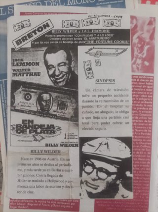 Cartel Cines Van Dyck Noviembre 1989