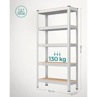 Set 2 estanterías pesadas Songmics 5 niveles 150cm