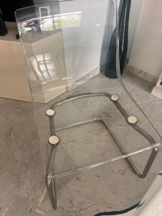 Mesa Comedor Cristal Extensible + 6 Sillas
