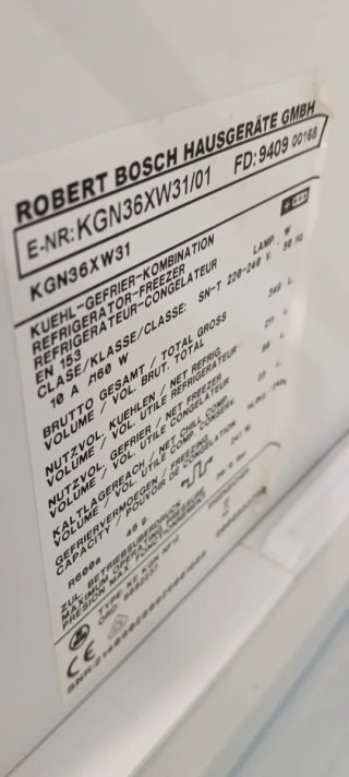 NEVERA COMBI BOSCH NO FROST ENERGÍA A+