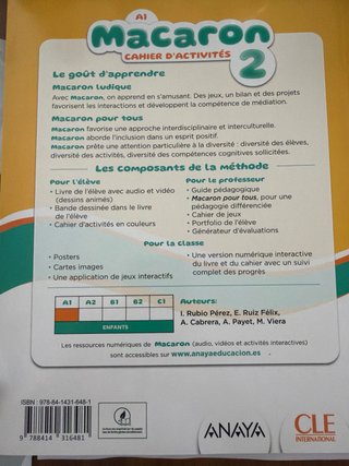 Macaron Methode de Franccais de 6 dé primaria