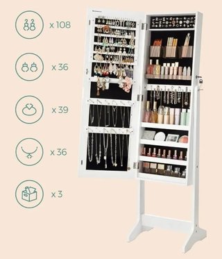 Espejo joyero SONGMICS JJC002W01 152 cm