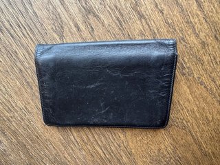Montblanc Portapassaporto Pelle Nera Vintage