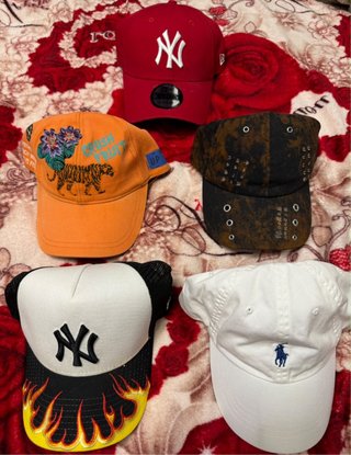 Lote 5 Gorras New Era, Polo, Tiger