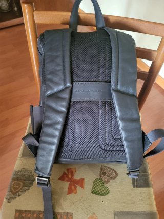 Zaino Piquadro Pelle Grigio Scuro