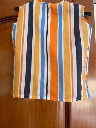 Conjunto 2 Piezas Top Rayas y Pantalón Naranja (2)