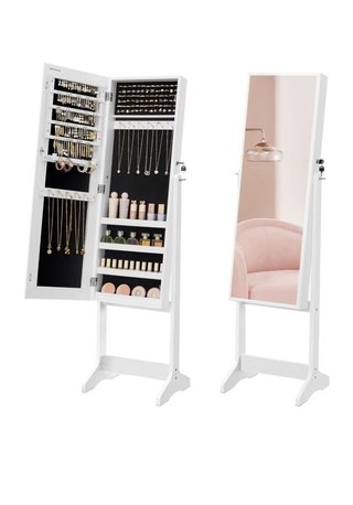 Espejo Joyero SONGMICS JJC69WT Blanco