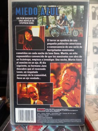 VHS Miedo Azul Stephen King. Terror.