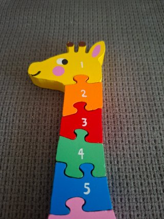 Lote 3 puzzles de madera números y letras animales