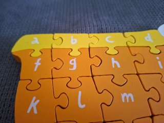 Lote 3 puzzles de madera números y letras animales