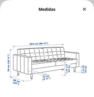 Sofá Ikea Landskrona 3 plazas gris