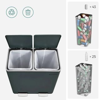 Papelera Cubo Basura 60L SONGMICS LTB60GS