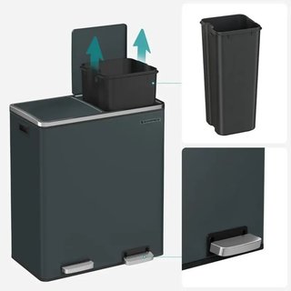Papelera Cubo Basura 60L SONGMICS LTB60GS