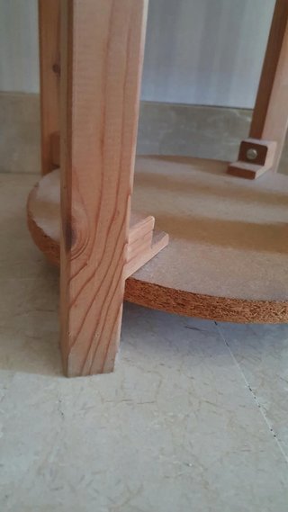 Mesa camilla redonda madera y cristal