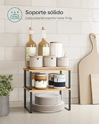 Set 2 Estantes Especiero SONGMICS KCS02NB