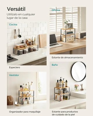 Set 2 Estantes Especiero SONGMICS KCS02NB