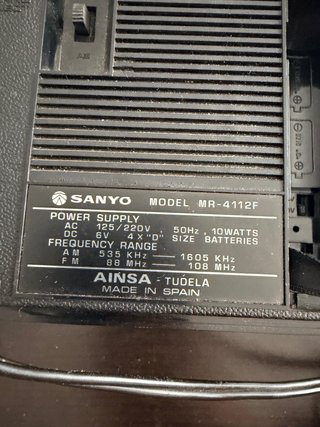 Radio cassette Sanyo MR-4112F vintage