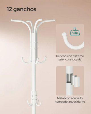 Perchero de Pie Metálico SONGMICS RCR011W01