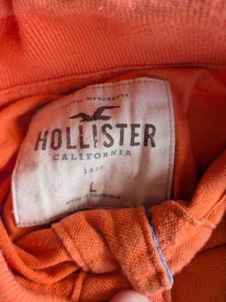 Polo Naranja Hollister Talla L Gaviota