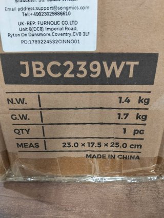 Joyero de 3 Niveles con Cristal SONGMICS JBC239WT