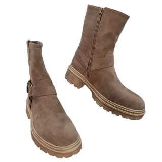 Stivaletti donna scamosciati color kaki