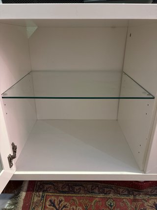 Mueble TV salón madera y cristal