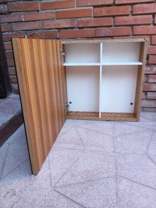 Conjunto de mueble de cuarto de baño.