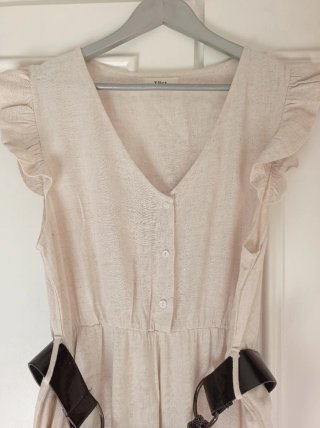 Mono Yikey beige pantalón ancho