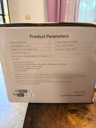 Limpiadora a vapor portátil