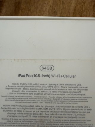 iPad Pro 10.5 64GB WiFi+Celular