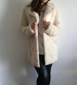 Abrigo Topshop Tall Blanco Talla M