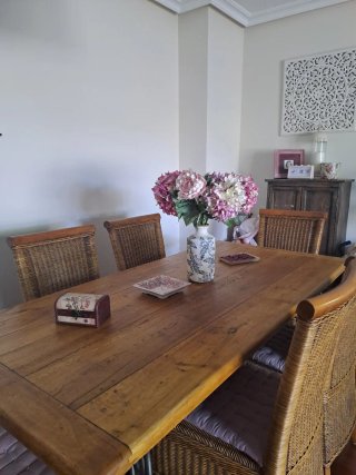 Juego 6 sillas comedor enea y madera