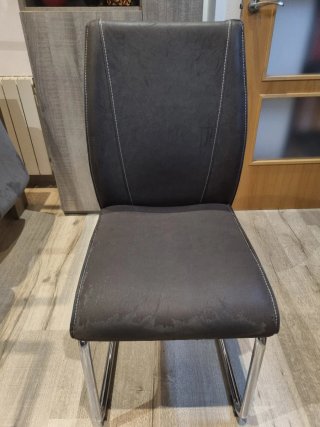 4 Sillas Comedor Funda Cuero Sintético