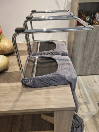 4 Sillas Comedor Funda Cuero Sintético