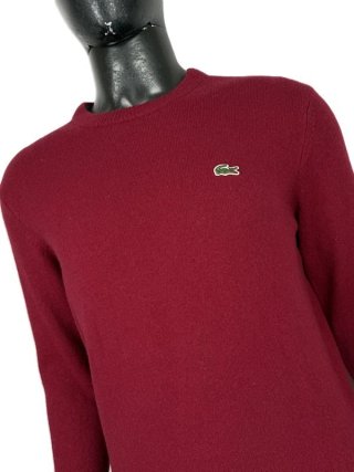 Maglione Lacoste Uomo Lana Rosso Taglia S