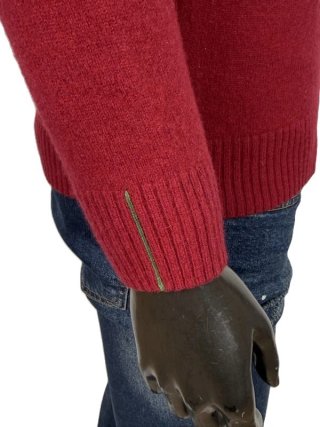 Maglione Lacoste Uomo Lana Rosso Taglia S
