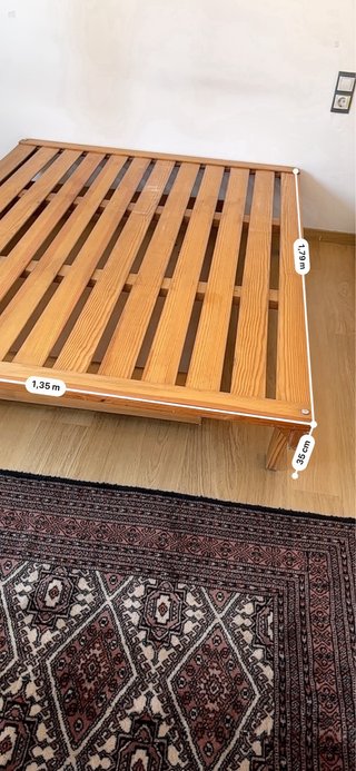 Somier Futón Madera con Cajón 180x 135