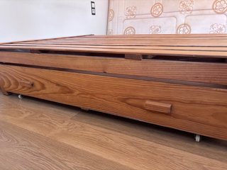 Somier Futón Madera con Cajón 180x 135