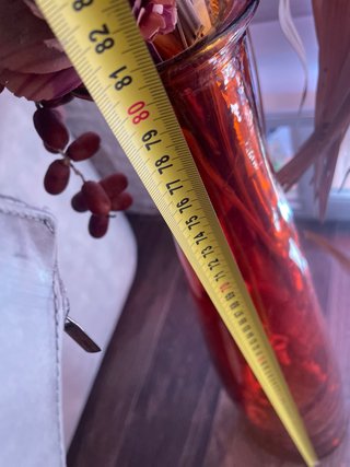 Grande vaso da terra 80 cm in vetro arancione