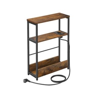 Mesa Auxiliar con Multienchufe 3 Estantes VASAGLE LET335K02