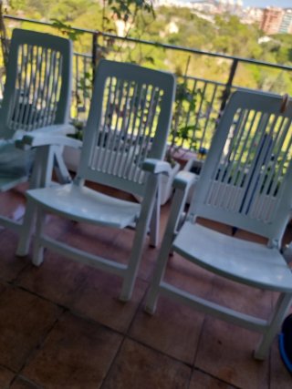 Tumbonas de terraza de plástico
