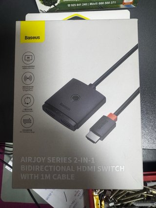 Baseus HDMI 4K Bidireccional 2 en 1. NUEVO