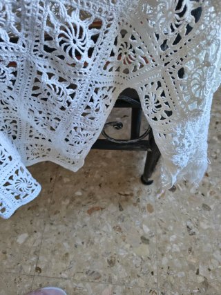 Copriletto vintage cotone traforato 325x277 cm