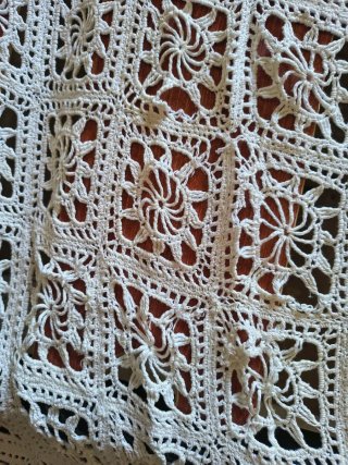 Copriletto vintage cotone traforato 325x277 cm