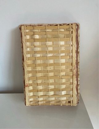 Cesta Mimbre Beige y Marrón