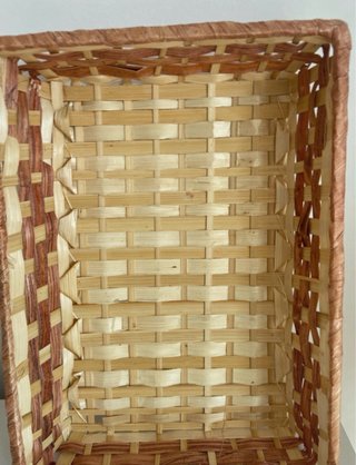 Cesta Mimbre Beige y Marrón
