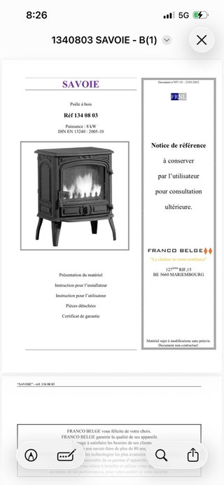 Estufa/Chimenea Savoie Negra