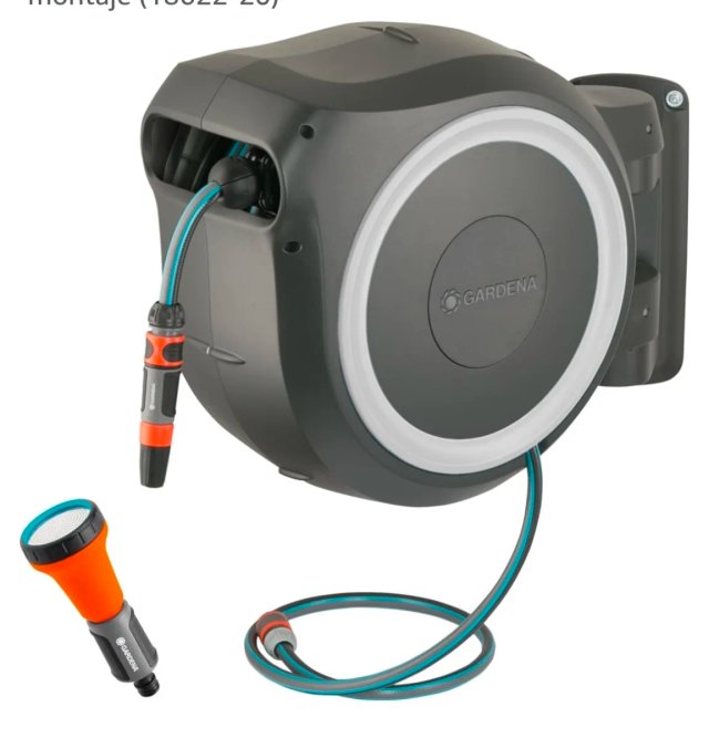 Carrete Manguera Pared 25m Gardena RollUp M/L